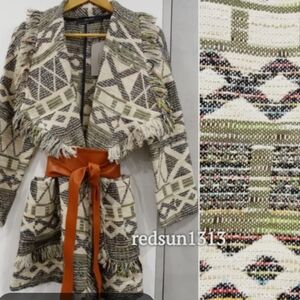 Zara Multicolor Embroidered Fringe Cardigan